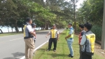 TINJAUAN KERJA-KERJA PENYELENGGARAAN OLEH YBRS TUAN PENGARAH JKR WP LABUAN DAN PASUKAN DI SEKITAR LALUAN PERSEKUTUAN WP LABUAN
